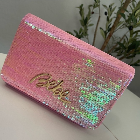 bebe Handbags - Pink sequin crossbody by Bebe